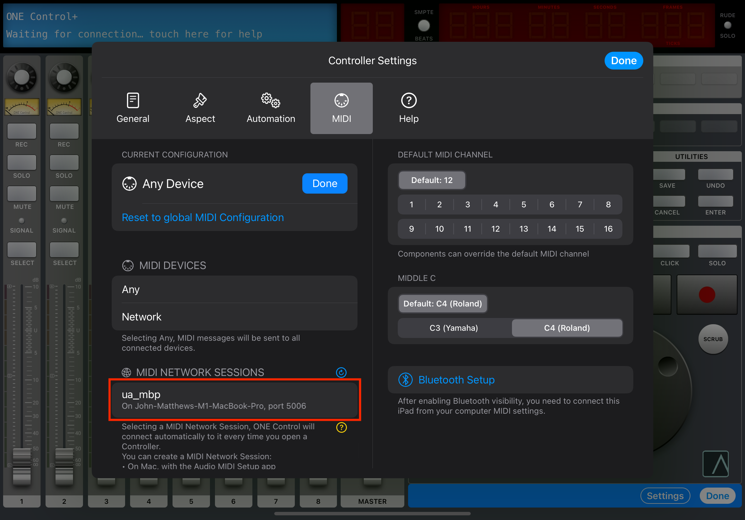 ONE Control Plus MCU Control Surface Setup with LUNA – Universal Audio  Support Home