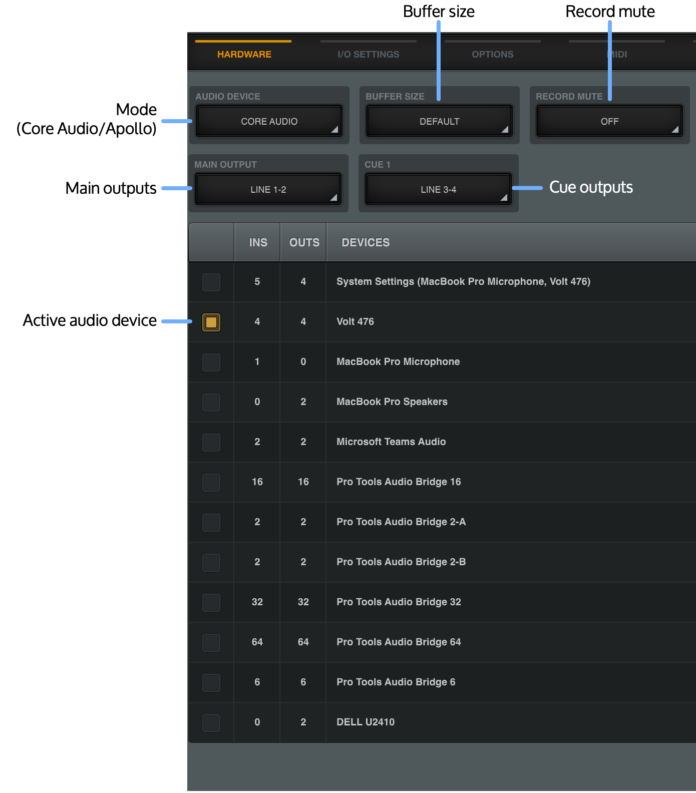 Using LUNA with Core Audio Universal Audio Support Home
