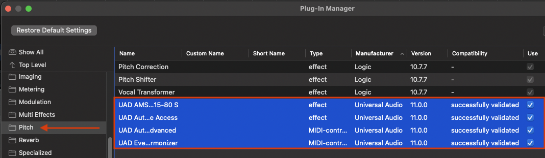 4_HidePlugins_LP_RemoveUADPluginsInPitch.png