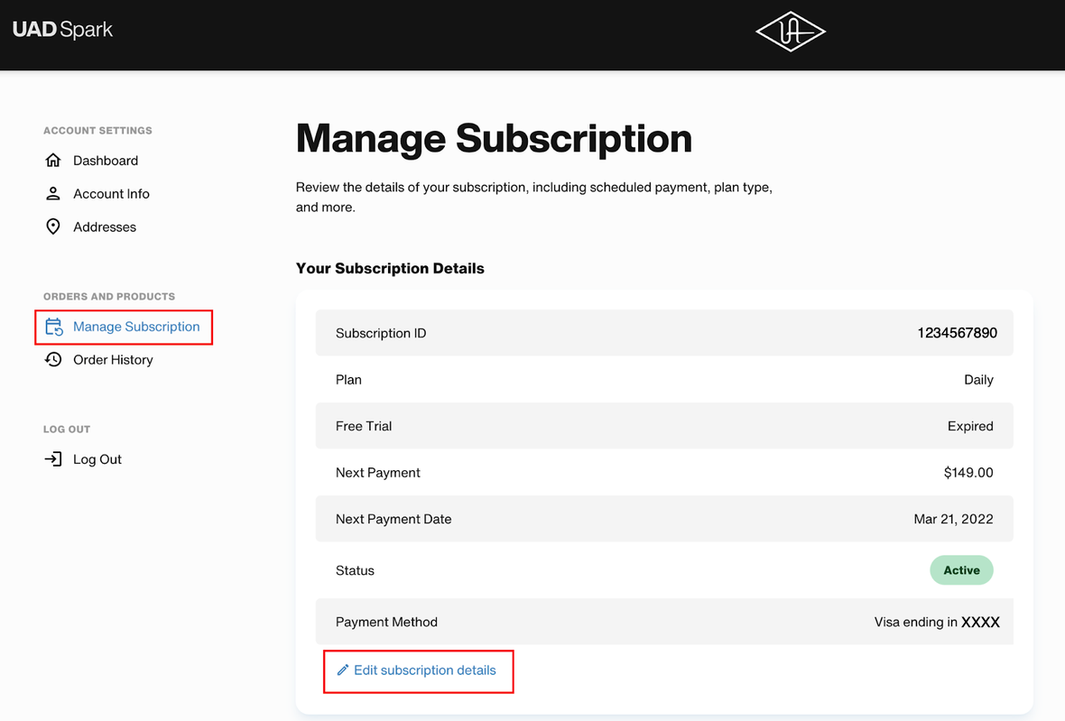 How do I change or cancel my Spark subscription? – Universal Audio 