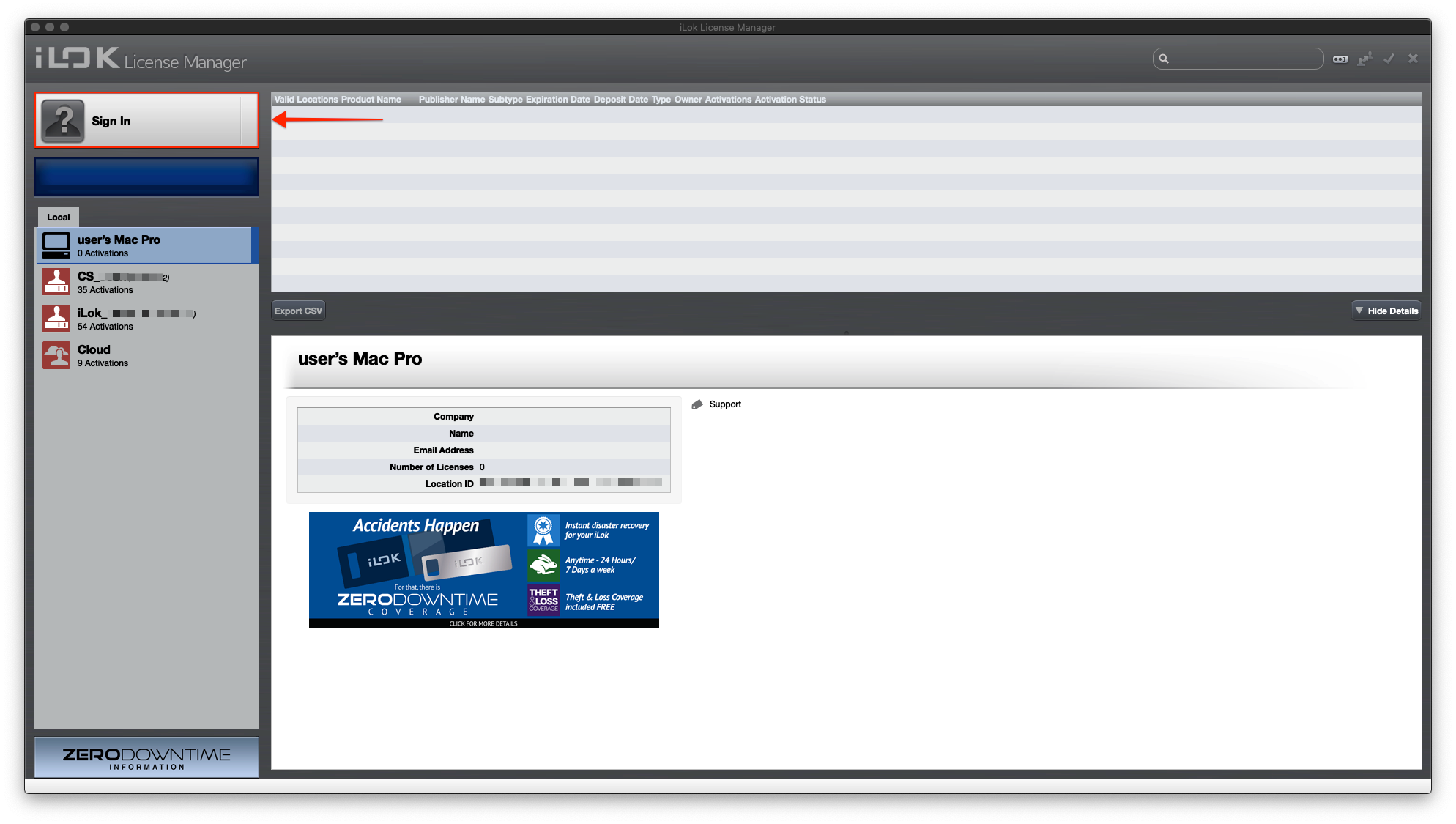 ilok license manager not working