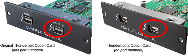 Apollo Thunderbolt Option Card Info – Universal Audio Support Home
