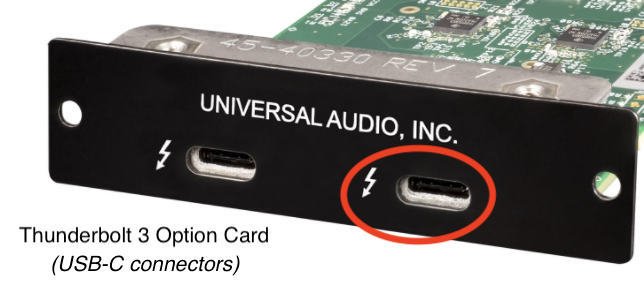 Apollo Thunderbolt Option Card Info – Universal Audio Support Home