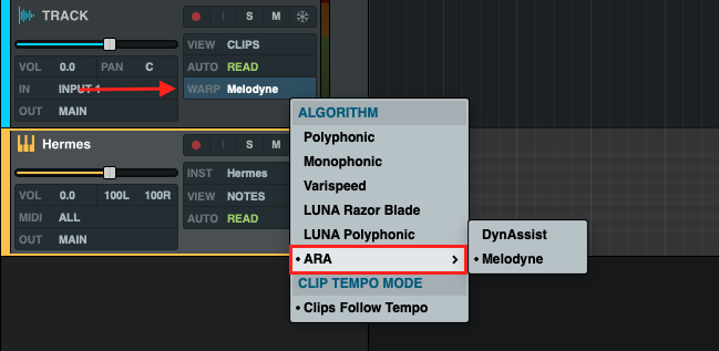 Loading an ARA plug-in