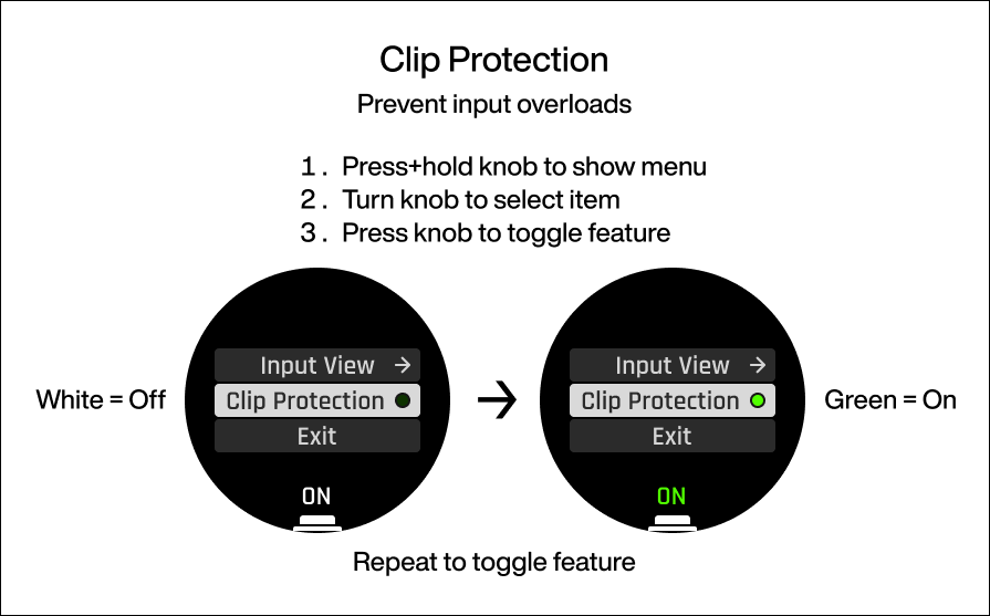 Clip Protection menu item