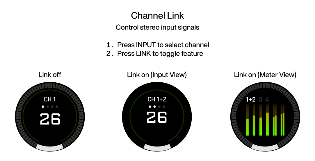 Inputs linked and unlinked